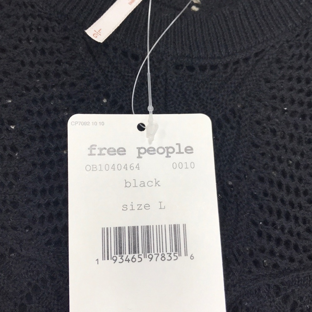 🎁 Free People Colette Scallop Neck Trim Knit Sweater - Picture 5 of 9